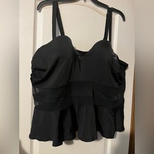 Torrid Black Swim Top Size 5